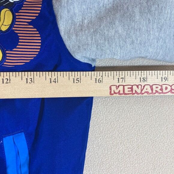 Mickey Mouse Team Disney Varsity Bomber Jacket Blue, Orange & Gray Snap Front - Picture 2 of 12